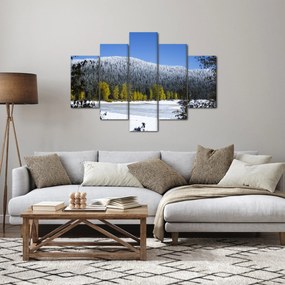 Kép - havas hegyek télen (150x105 cm)