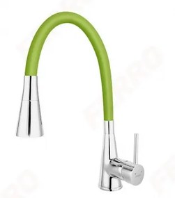 Ferro ZUMBA II mosogató csaptelep, flexibilis csővel, zöld