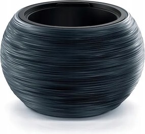 Virágtartó gömb Furu antracit műanyag Prosperplast 43,5x43,5x27,5cm