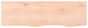 kezeletlen tömör tölgyfa fali polc 100x30x(2-4) cm