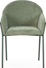 Zöld kárpitozott étkezőfotel szett 2 db-os Aslin – MOME
