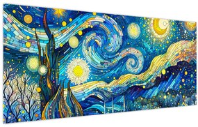 Kép – Csillagos éjszaka mozaikja (120x50 cm)
