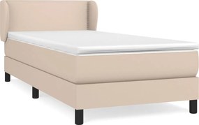 vidaXL cappuccino színű műbőr rugós ágy matraccal 80 x 200 cm