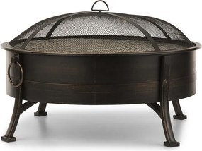 Blumfeldt Catania, 2 az 1-ben tűzrakóhely, Ø 80cm szikrafogó, Ø 70cm grill, acél, antik hatás