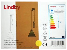 Lindby Lindby - Csillár zsinóron ALECKS 1xE27/60W/230V LW0156