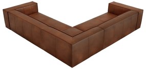 Konyakbarna bőr sarokkanapé (variálható) Madame – Windsor &amp; Co Sofas