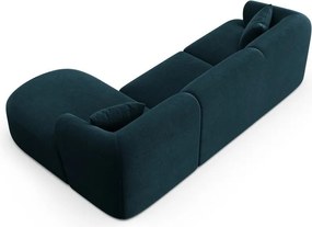 Petróleum színű bársony sarokkanapé (jobb oldali-heverő résszel) Campi – Cosmopolitan Design