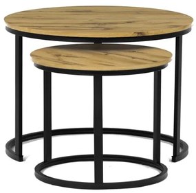 Dohányzóasztal 70×70 cm, MDF, Vad Tölgy. CT-X7122 OAK