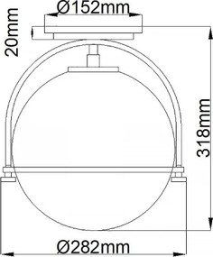 Quintiesse QN-SOMERSET-F-O-HB - Mennyezeti lámpatest SOMERSET 1xE27/60W/230V arany