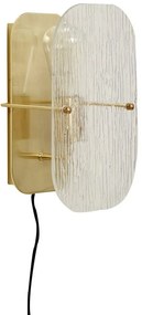 Sárgaréz színű konnektorhoz csatlakoztatható fali lámpa Ruffle – Hübsch