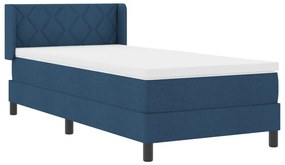 Boxspring Ágy Mattal - Kék - 100 x 200 cm - Szövet