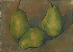 Üveg kép - Paul Cézanne, Three Pears, reprodukciók (70x50 cm)