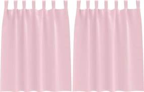 vidaXL Fekete Függöny Gyűrűkkel 2 pcs Babarózsaszín 140 x 140 cm
