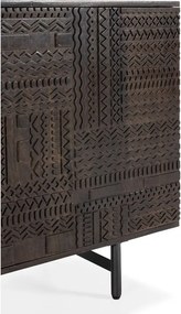 Sötétbarna mangófa komód 160x75x40 cm Kalai – MOME