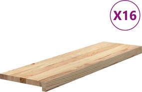 vidaXL 16 db tömör tölgyfa lépcsőfokok kezeletlen 90x30x2 cm
