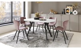 Bővíthető étkezőasztal ARTUR fehér/fekete