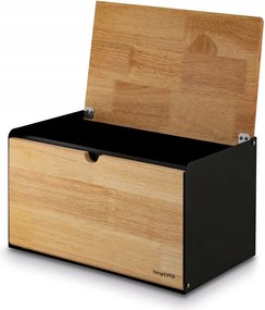 Kenyértartó Bambusz Tartály Bambusz Deszka Nagy Tartály Acél Kenyér