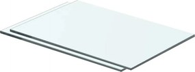 vidaXL 2 db átlátszó üveg paneles polc 40 x 20 cm