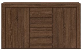 Oldalszekrény Barna tölgy Mérnöki fa 120 x 36 x 69 cm