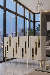 Ece 120 - White, Travertine, Gold