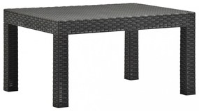 antracitszürke PP rattan kerti asztal 58 x 58 x 41 cm