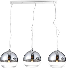 AZZARDO 4751 SILVER Többágú Függesztett Lámpa E27 IP20