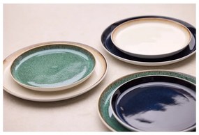 Fehér-zöld kőedény tányér ø 27 cm Gastro White/Green – Bitz