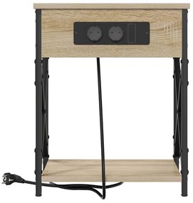 Éjjeliszekrény 2 pcs sonoma tölgy 41 x 31 x 51 cm Faanyag