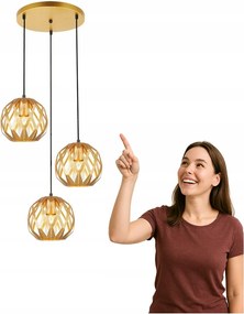 Hilo függőlámpa PND-22341-3SA-GD Italux