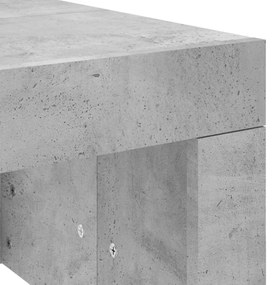 betonszürke szerelt fa dohányzóasztal 102 x 50 x 36 cm