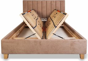 LUNEXA kárpitozott ágy + rácsos rács + matrac EMI