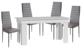 Montilla II NEW 4 személyes étkezőszett Fehér-Szürke N