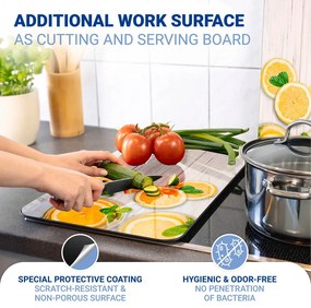 Edzett üveg tűzhely fedőlap szett 2 db-os 52x30 cm Lemons – Wenko
