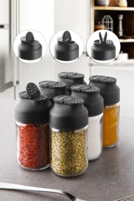 Twice 6 részes üveg tárolóedény készlet 105 ml