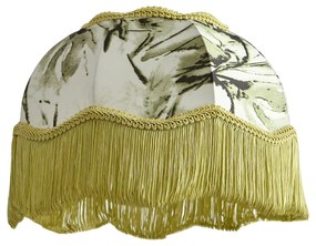 Szövet lámpaernyő levélmintával, fehér belsővel 31,5/15/14 - Heritage