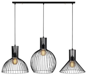 Fekete függőlámpa fém búrával Fellini – Opviq lights