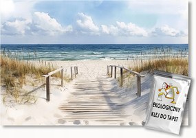 Fotótapéta Flizelina Tájkép Tenger Tengerpart Hullámok Ösvény Út 400x280 ragasztó