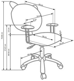 CAT irodai szék, rózsaszín