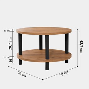 Roby Atlantic Pine and Black konferenciaasztal