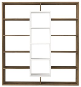 könyvespolc Ample - Walnut, White