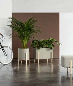 ASHI négyszögletes önöntöző virágcserép, többféle változatban - Hobby Flower szín: fehér
