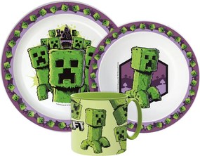 Minecraft The Movie étkészlet, micro műanyag szett bögrével 265 ml