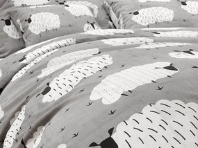 SHEEP szürke pamut ágyneműhuzat Ágyneműhuzat mérete: 70 x 90 cm | 140 x 200 cm
