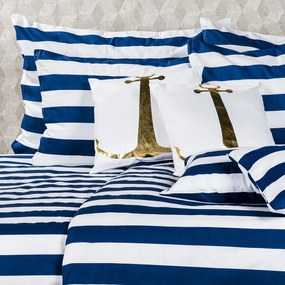 4Home Navy pamut ágyneműhuzat , 140 x 220 cm, 70 x 90 cm