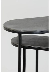 Fém tárolóasztal szett 2 db-os 26x53 cm Bocov – Light &amp; Living