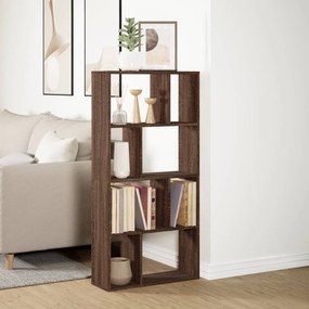 barna tölgy színű szerelt fa könyvespolc 60 x 20 x 120 cm
