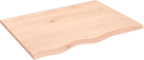 vidaXL kezeletlen tömör tölgyfa fali polc 80x60x2 cm