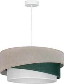 Brilagi - ARROW kábeles függőlámpa 1xE27/60W/230V Ø 45 cm bézs/zöld/fehér