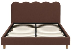 Kárpitozott Franciaágy Rozsdabarna Színben. 160x200 IZMIR