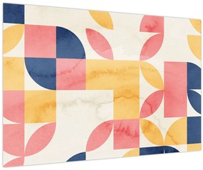 Kép - Absztrakció retro mintákkal (90x60 cm)